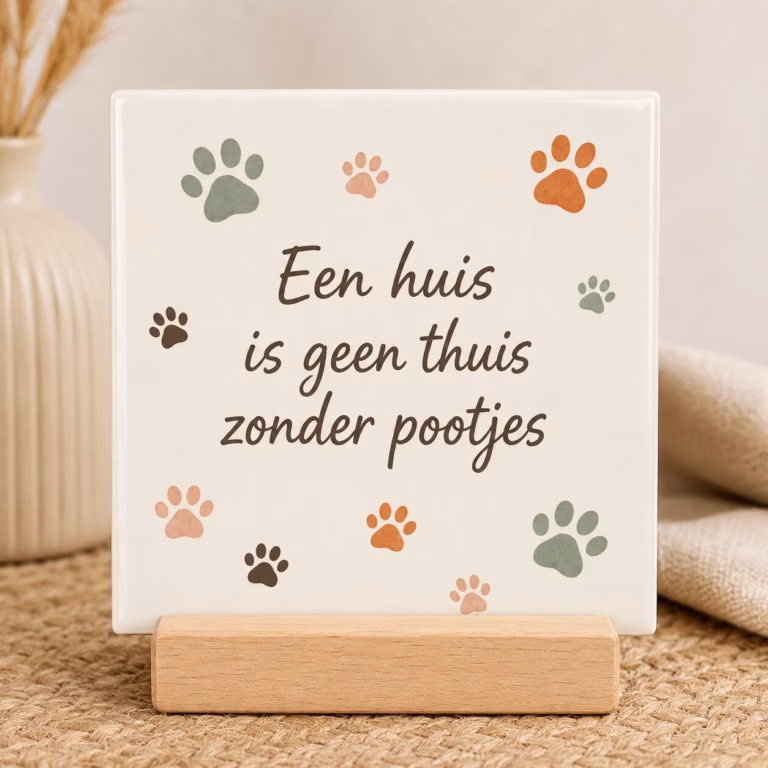 Een huis is geen thuis zonder pootjes - tegeltje