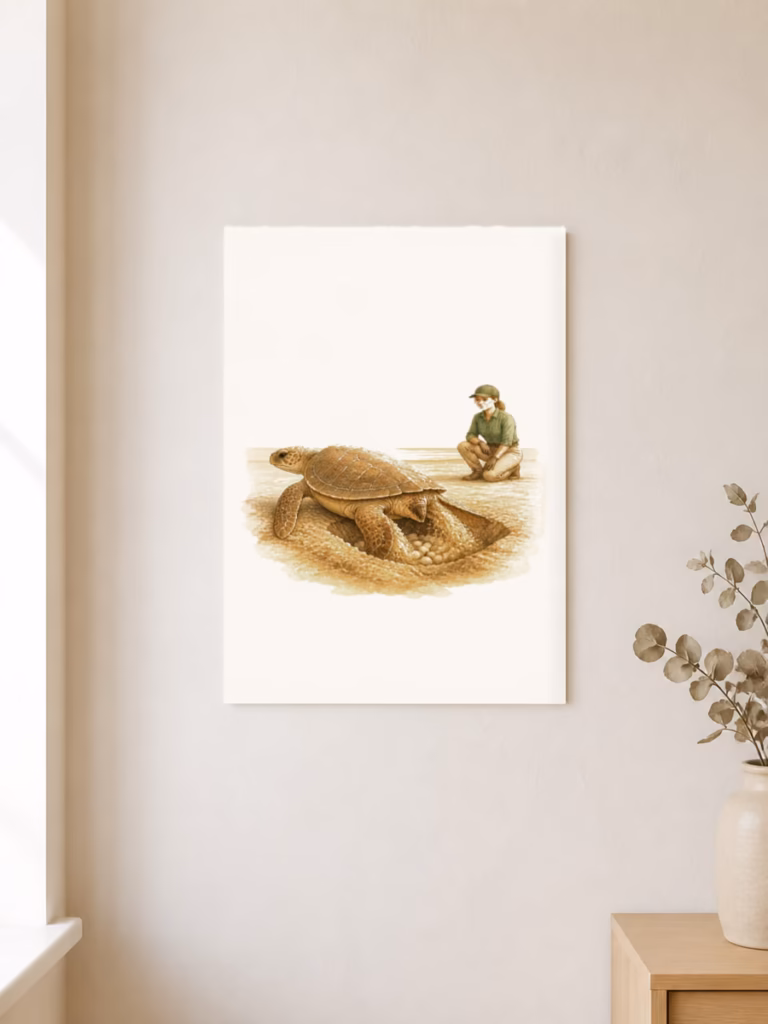 Zeeschildpadden leggen meer eieren dan in 37 jaar, poster 30 × 40 cm