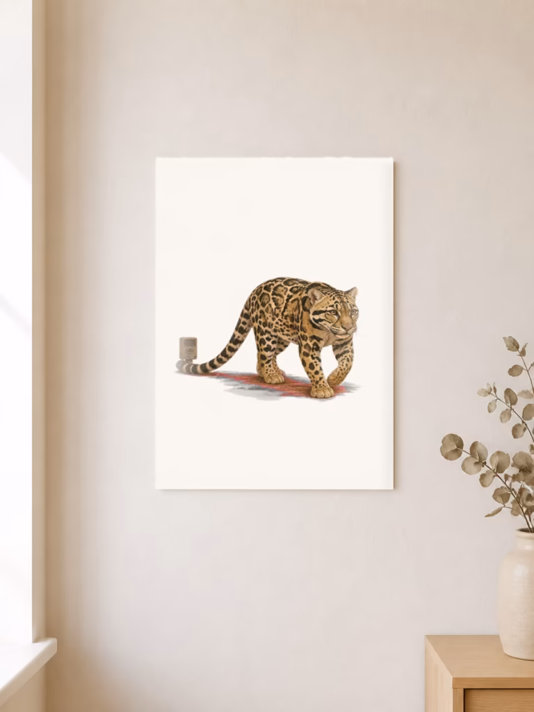 Oudste luipaard ooit gezien in het wild, poster 30 × 40 cm