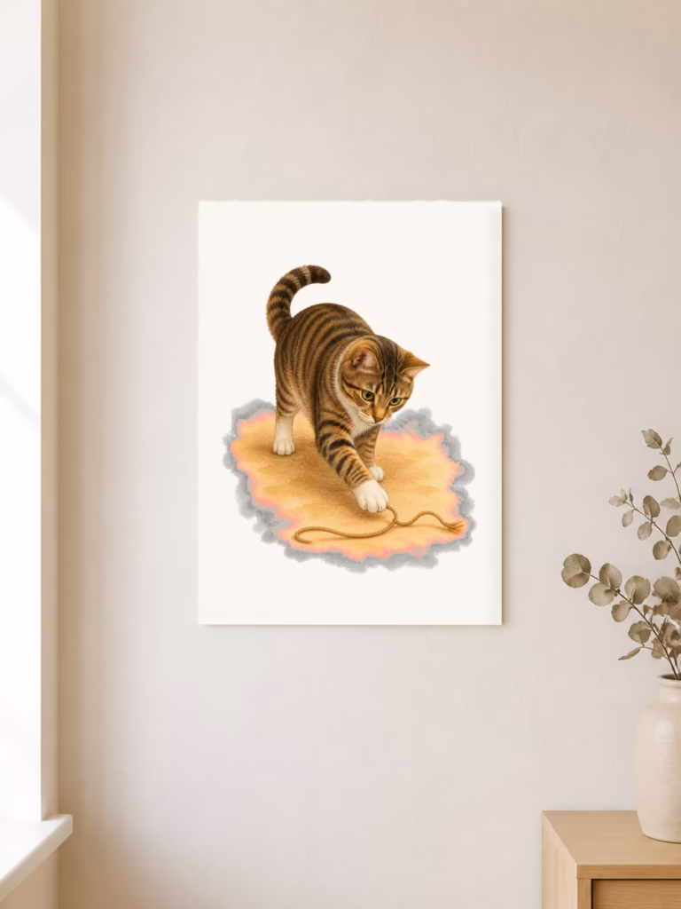 Sky vindt rust en een nieuw thuis, poster 30 × 40 cm