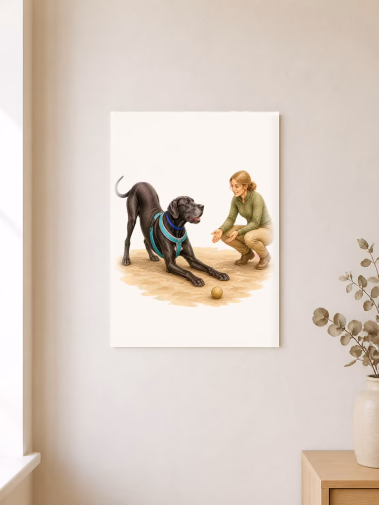 Lucho vindt vertrouwen en een nieuw thuis, poster 30 × 40 cm