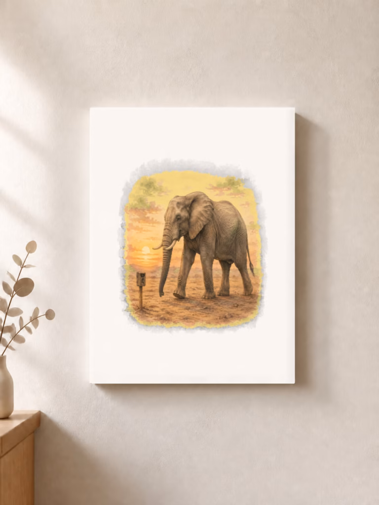 Cameravallen tonen nieuwe beweging in Matetsi, canvas 30 × 30 cm