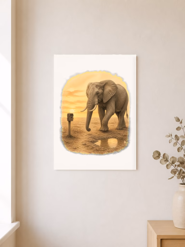 Cameravallen tonen nieuwe beweging in Matetsi, poster 30 × 40 cm