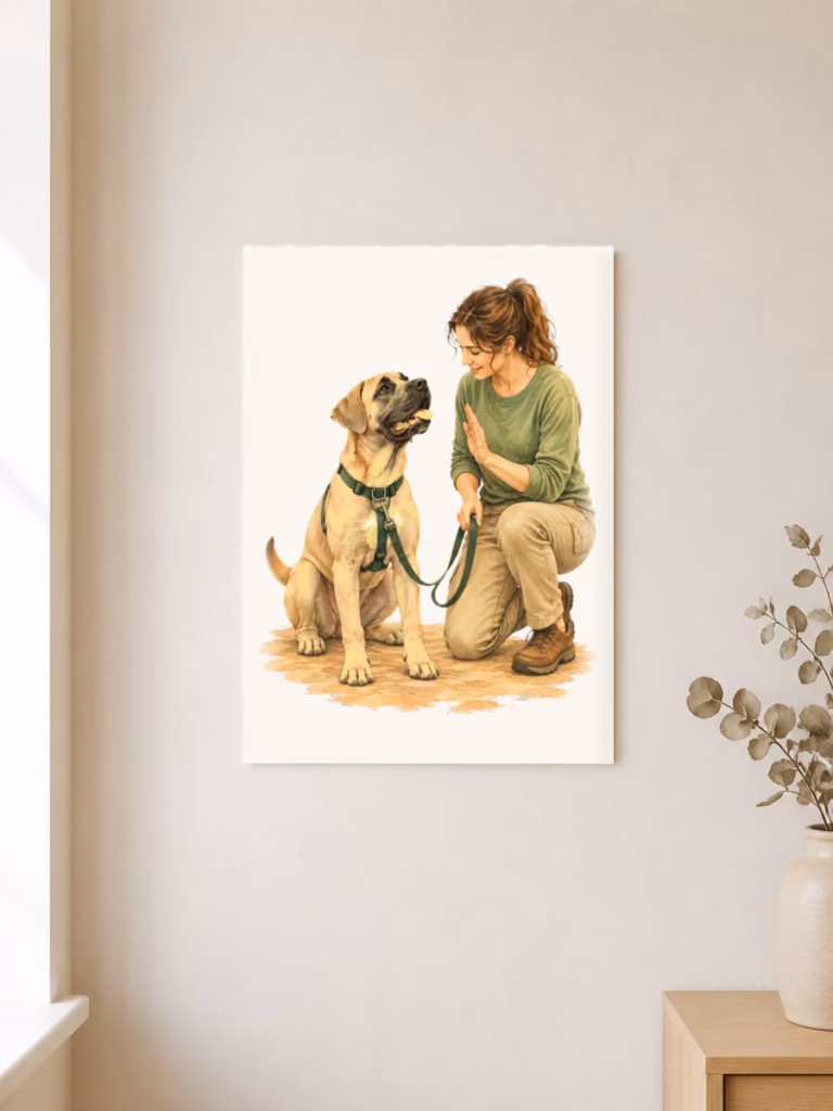 Bounce leert rustig op pad te gaan, poster 30 × 40 cm